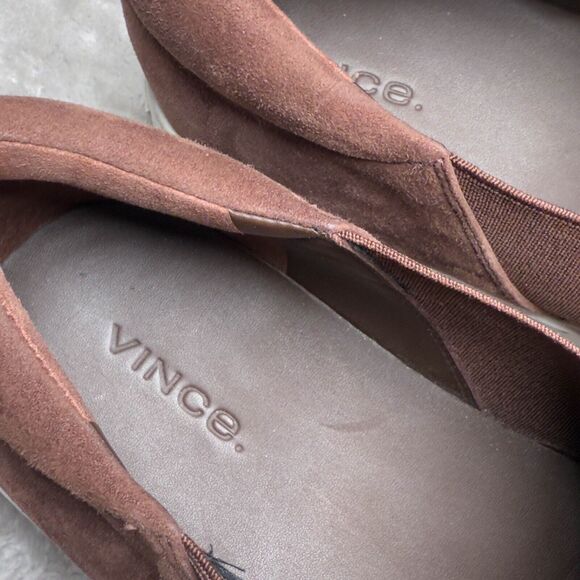 Vince Warren Brown Suede Slip On Platform Sneakers Womens Size 8.5 - Picture 10 of 15
